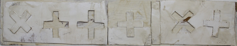 Holzbrett Rechenstück von Herbert Zangs
