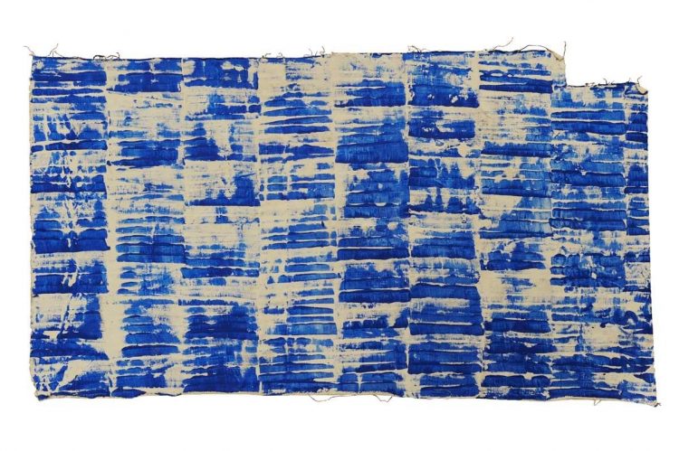 Blaue Scheibenwischerarbeit von Herbert Zangs